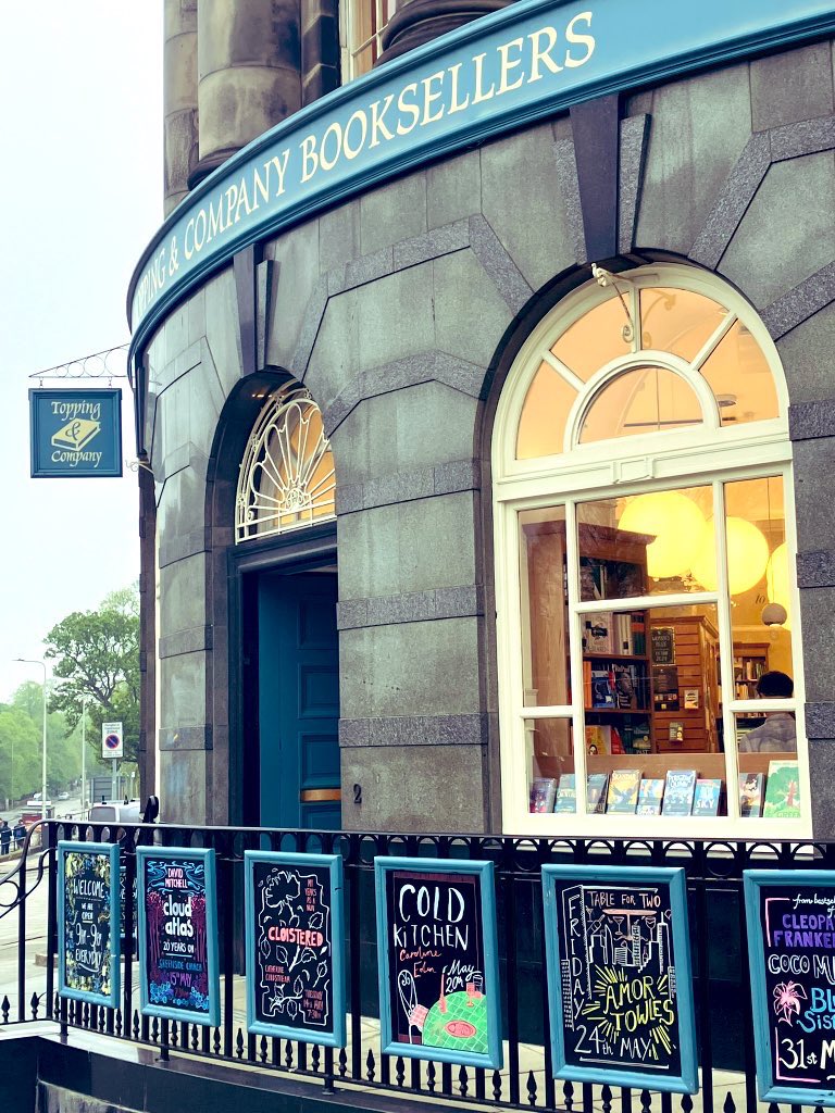 Name up in lights - the bookish equivalent, massive thanks @ToppingsEdin ✨✨✨✨ Tickets to my talk in Edinburgh here: toppingbooks.co.uk/events/edinbur… COLD KITCHEN comes out a week today! 🌿