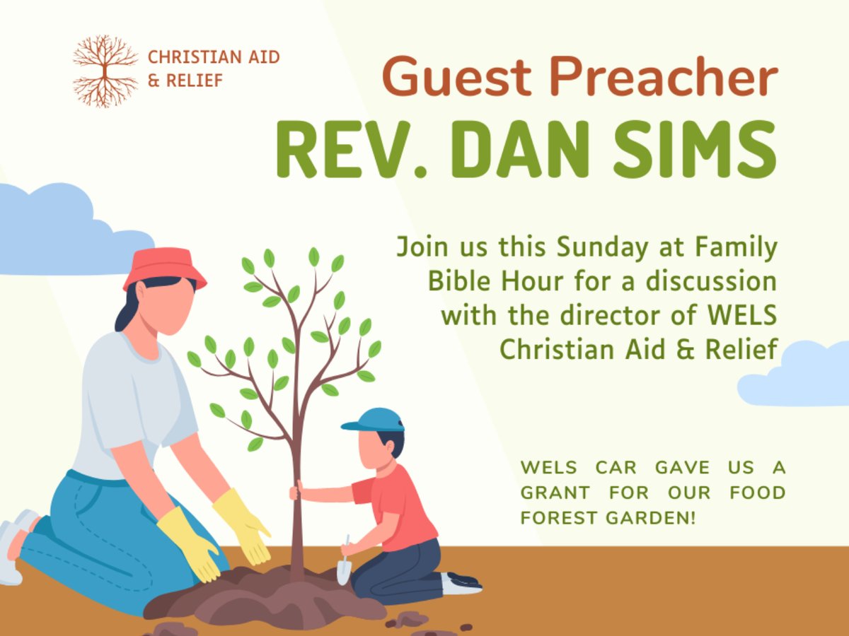 Join us this Sunday for a special discussion from the director of WELS Christian Aid & Relief, guest preacher Rev. Dan Sims!
.
.
.
.
.
#raisedwithjesus #lutheran #toledo #welstoledo #jesus #bible #jesusdaily #jesusfortoledo #rwjpodcast #toledochurch #nwohio #nwohiochurch