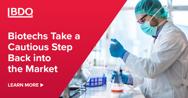 Is 2024 sparking a cautious return to biotech IPOs? Learn how changing economic conditions are influencing the market in @BDOhealth’s Spring 2024 Biotech Brief. #LifeSciences #Biotech dy.si/gjEM2