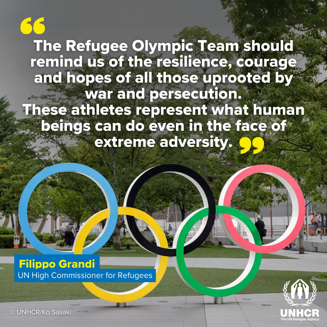 The @RefugeesOlympic Team has been announced! Congratulations to the refugee athletes who will be competing at the #Paris2024 @Olympics this summer. We are rooting for you! Read more: bit.ly/4beNKnX #RoadToParis2024 #CheerForRefugees @IOCmedia