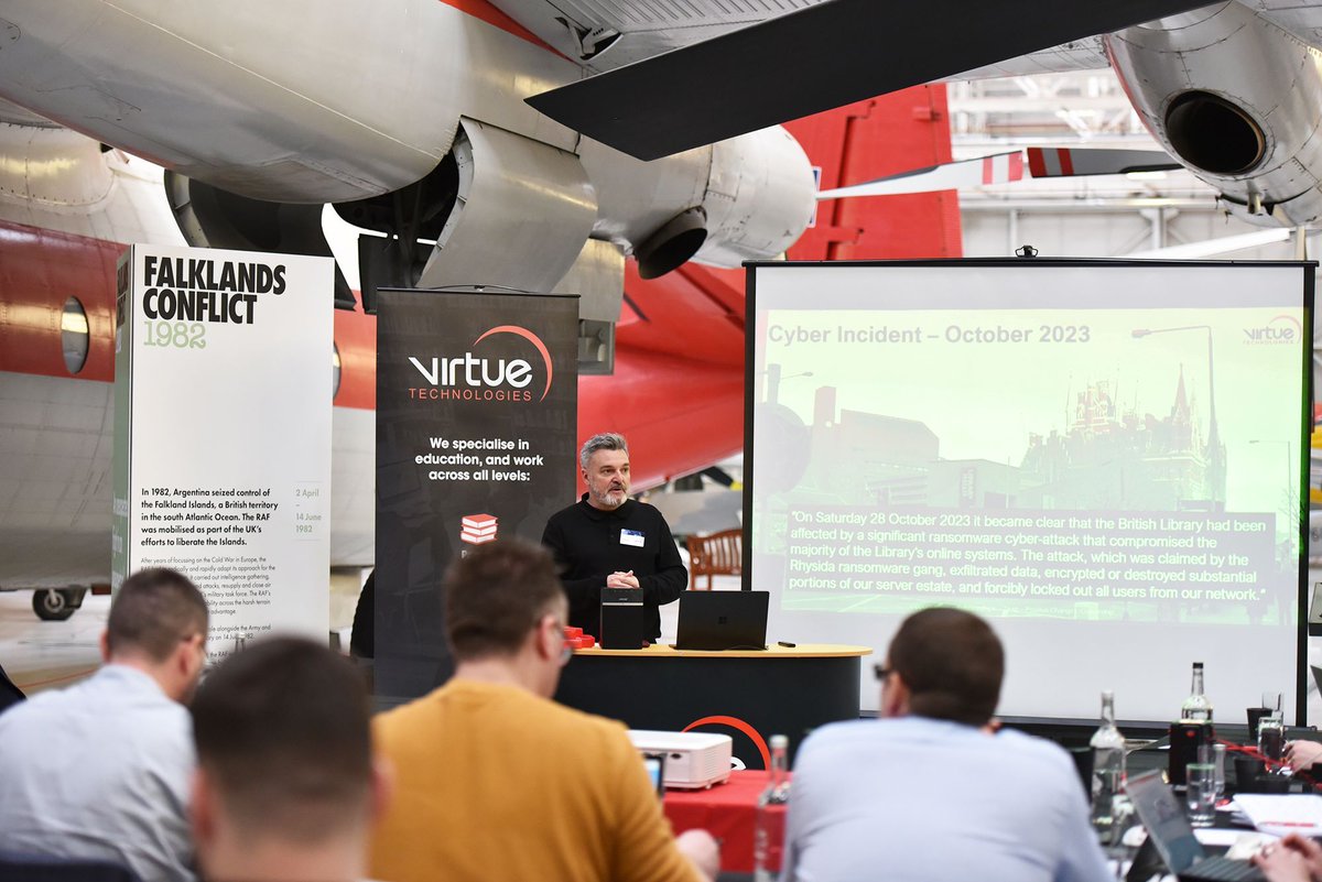 On this VTC, the Team Virtue talking about the increasing Ransomware in Education, Cloud Services and Cybersecurity...surrounded by planes at @RAFMUSEUM 
@1WillStead
@billington_paul
virtuetechnologies.co.uk
#event #VirtueTechnicalCouncil #virtuetechnologies #schoolsecurity