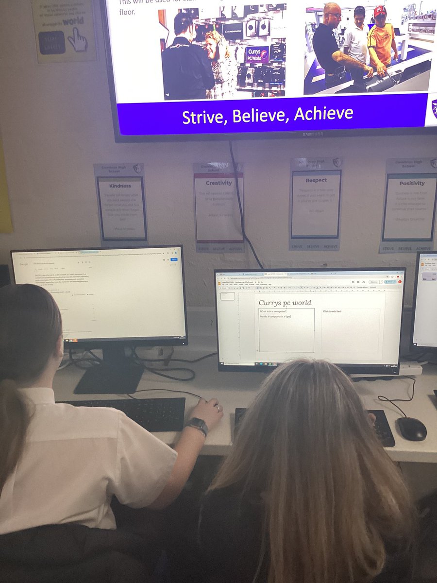 @CwmbranHigh year 8 students completing their end of unit assessment this afternoon. Creating a training resource for a new member of staff at PC world. #NotInMissOut #StriveBelieveAchieve