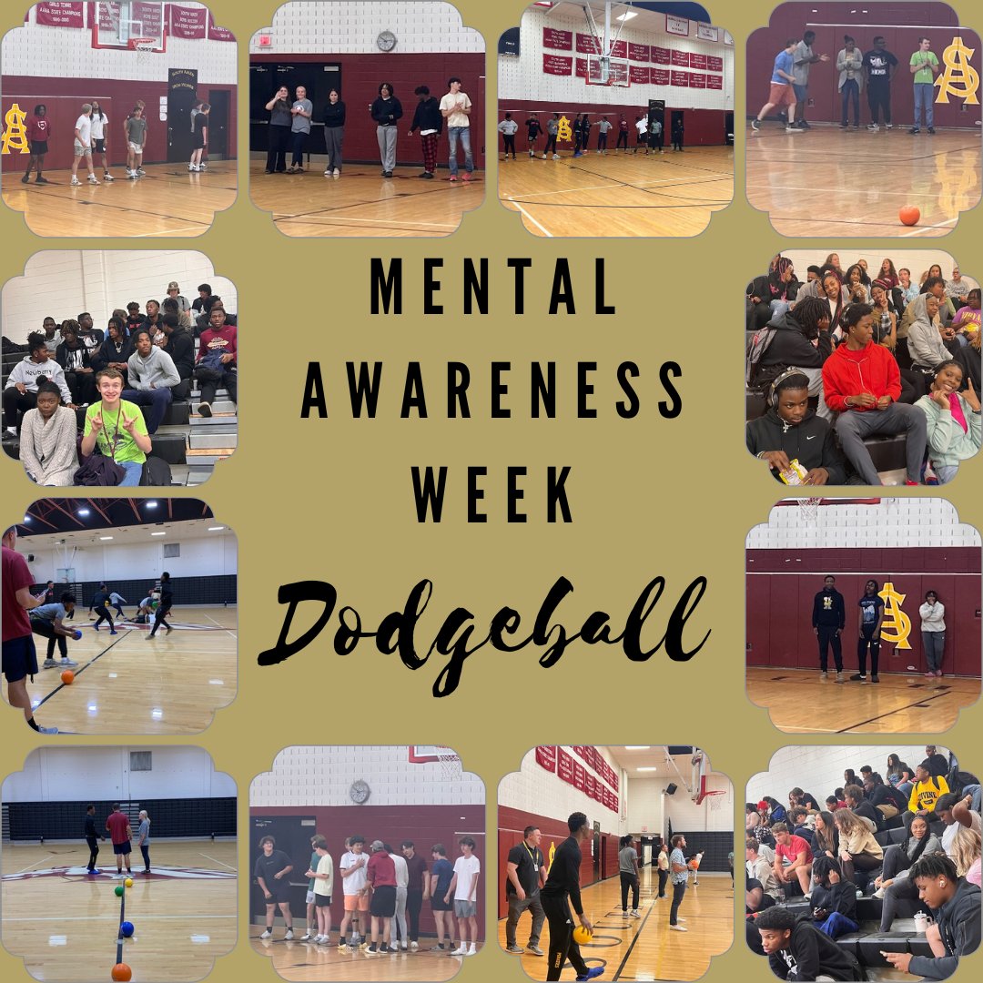 Wednesday was for Dodgeball!  Students participated in one of their favorite extracurricular activities. Using the healthy habit of exercise in support of Mental Health Awareness week. #AllMeansAll