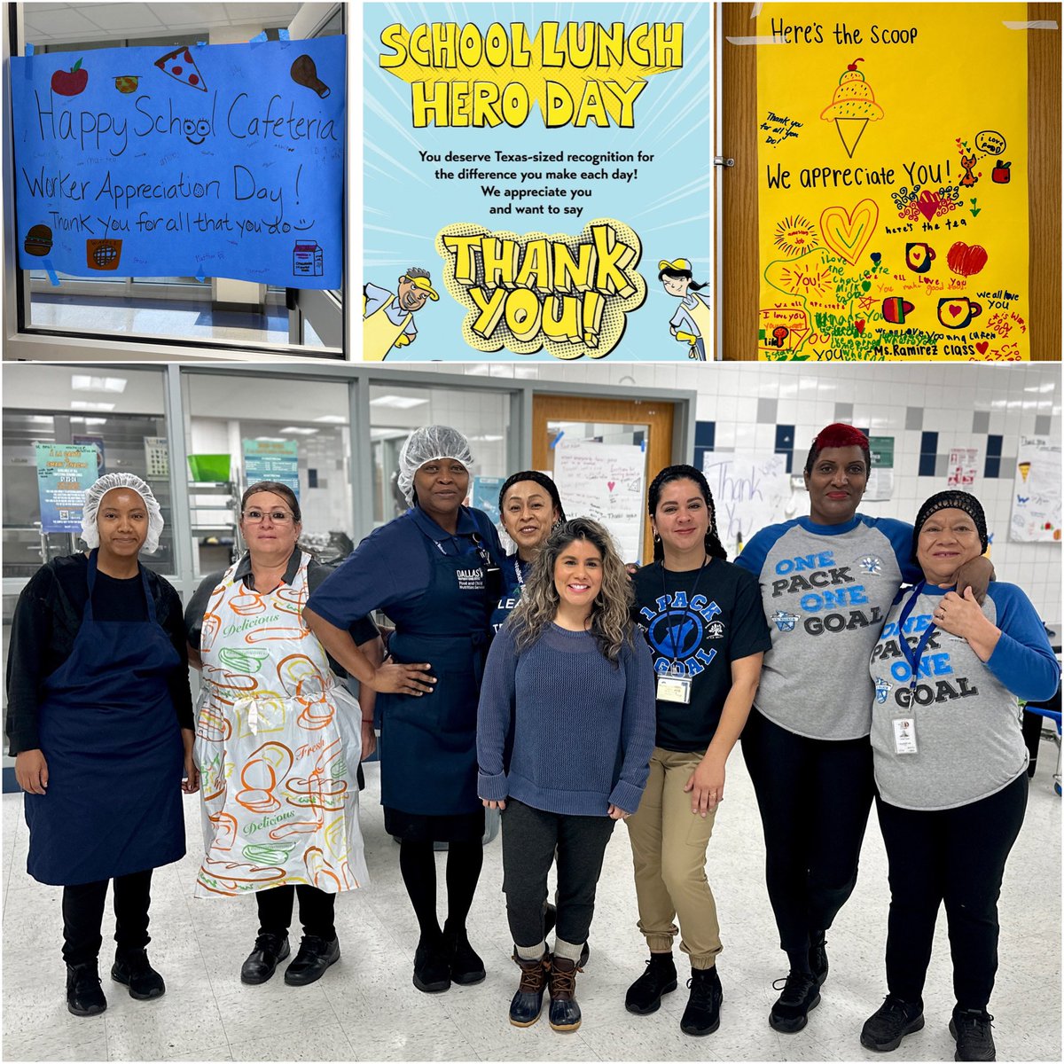 A TEXAS-SIZED shoutout to our amazing cafeteria staff on “School Lunch Hero Day” for all they do - serving over 1000 students at two schools every day with excellence!
