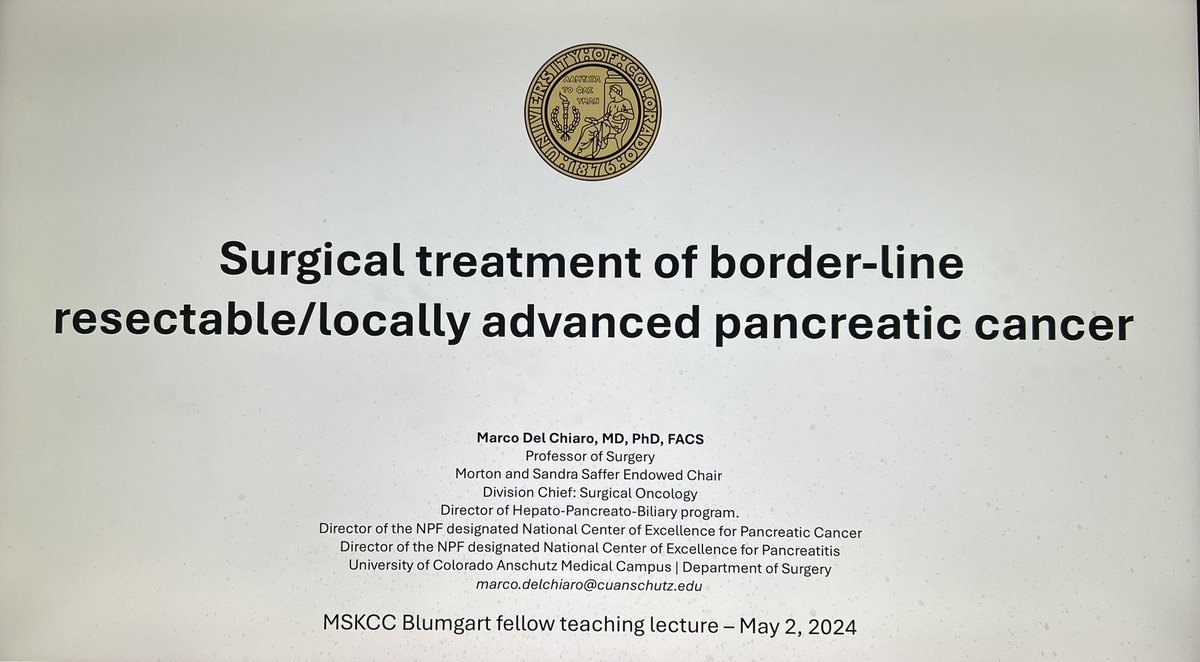 Great honor to be invited virtually today to deliver the @MSKCancerCenter Blumgart fellow teaching lecture! Thank you very much for having me! @CUpancreas @CUSurgOnc