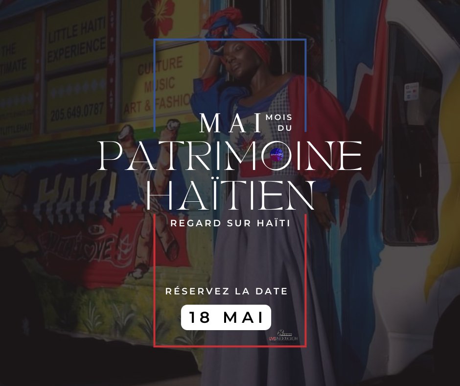 🇭🇹 Célébrons le Mois du Patrimoine Haïtien : Rejoignez-nous le 18 Mai pour une Suite de notre Grande Conversation !

Lire la suite ⤵️ 
facebook.com/share/p/XQAeyL…

#haitian #heritage #flag #day #patrimoine #discussion #echange #reflexion #haiti #conference #regardsurhaiti #diaspora
