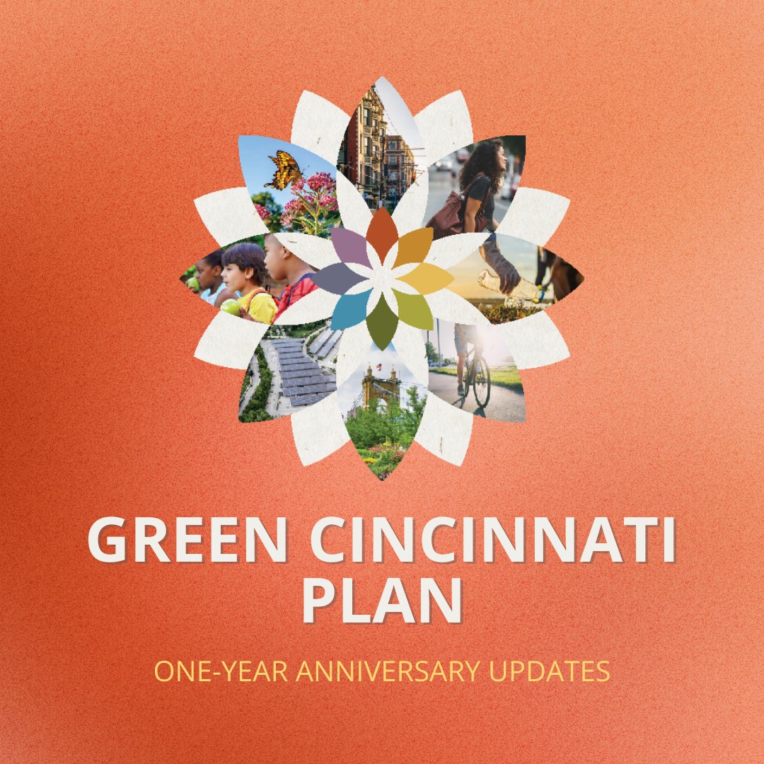 Celebrating 1 year of progress with the 2023 Green Cincinnati Plan! In just 12 months, Cincy has achieved remarkable milestones towards a more sustainable & just future. From reducing carbon emissions to promoting renewable energy, here's a glimpse of what we've accomplished: 1/7