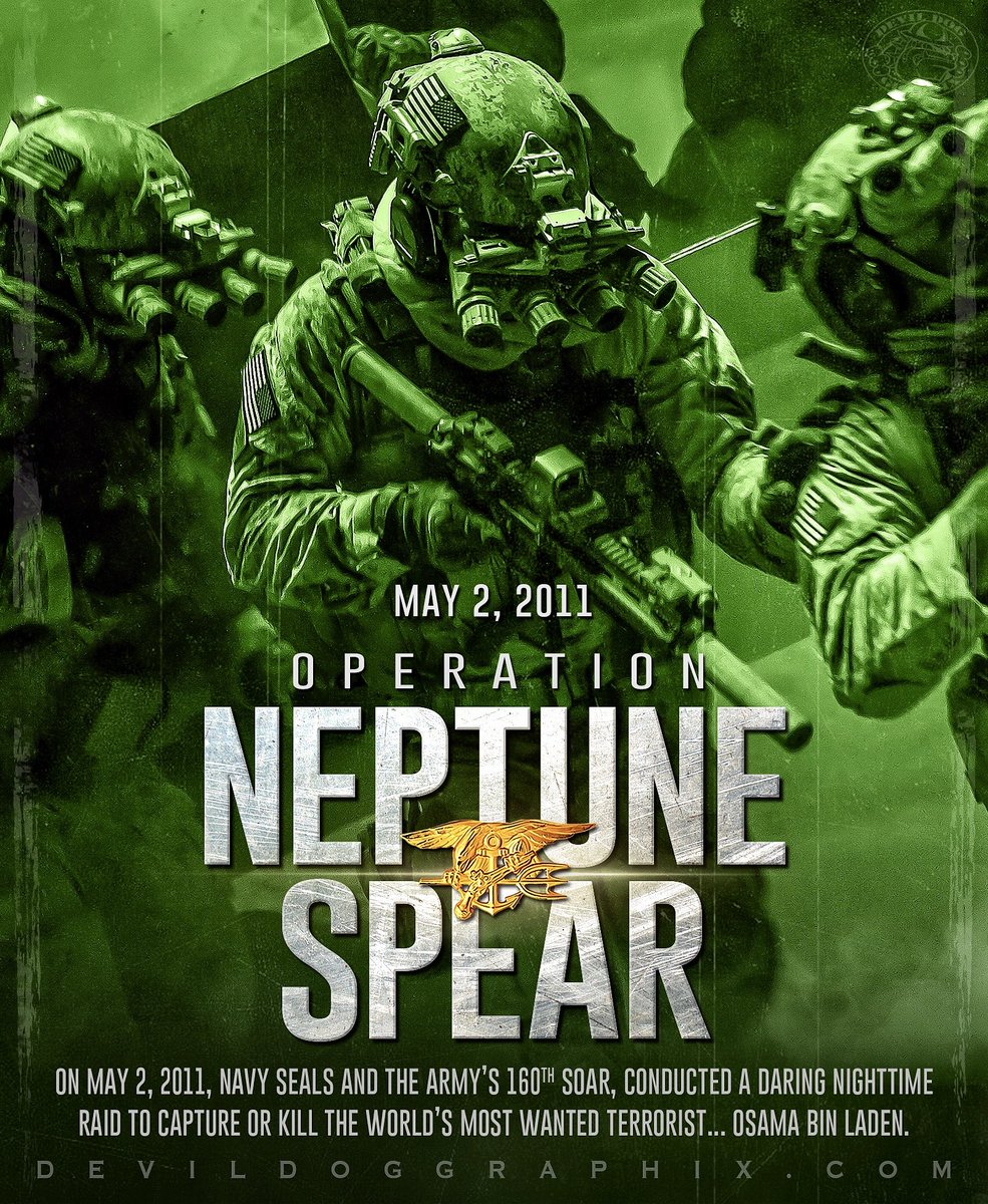 On May 2, 2011, Members of SEAL Team Six and the U.S. Army's 160th SOAR, took part in a daring, nighttime raid into the city of Abbottabad, Pakistan and killed the world's most wanted terrorist, Osama Bin Laden. #NeptuneSpear #NavySEALs #USArmy #Pakistan #raid #Military
