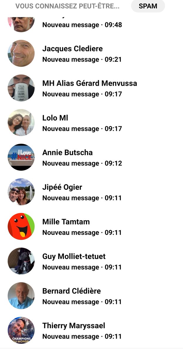 Sur Messenger de Facebook, regardez la fréquence des messages de haine pour que vous compreniez l'ampleur de la campagne de harcèlement initiée par @JulienOdoul et @CNEWS, parfois plusieurs messages reçus par minute.