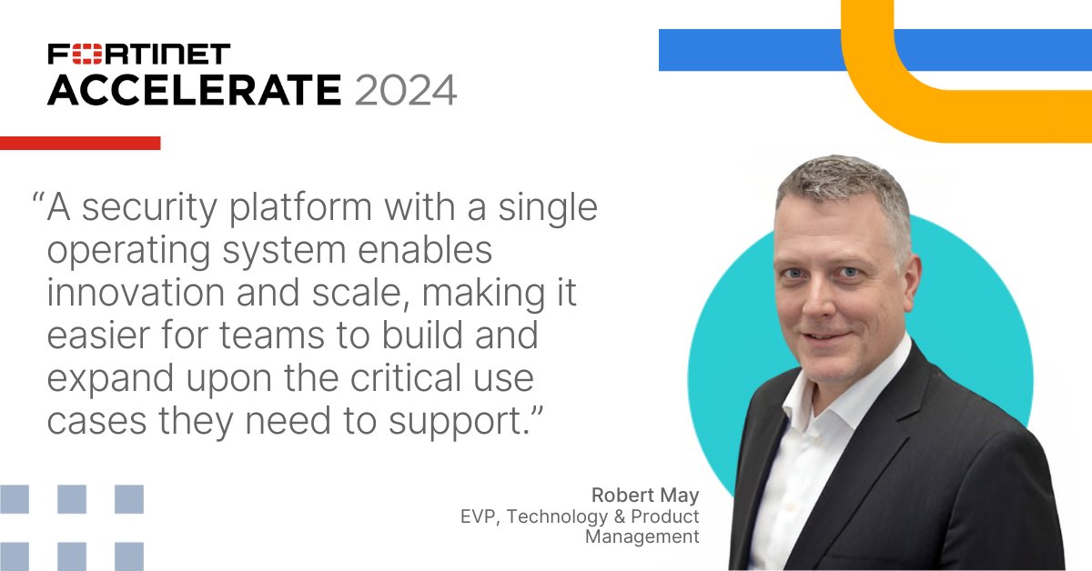 Earlier this month at #Accelerate24, @Fortinet EVP, Technology & Product Management, Robert May led a discussion on the #Fortinet Security Fabric and platform approach to #cybersecurity.

📍Learn more: ftnt.net/6010j3Gu0
