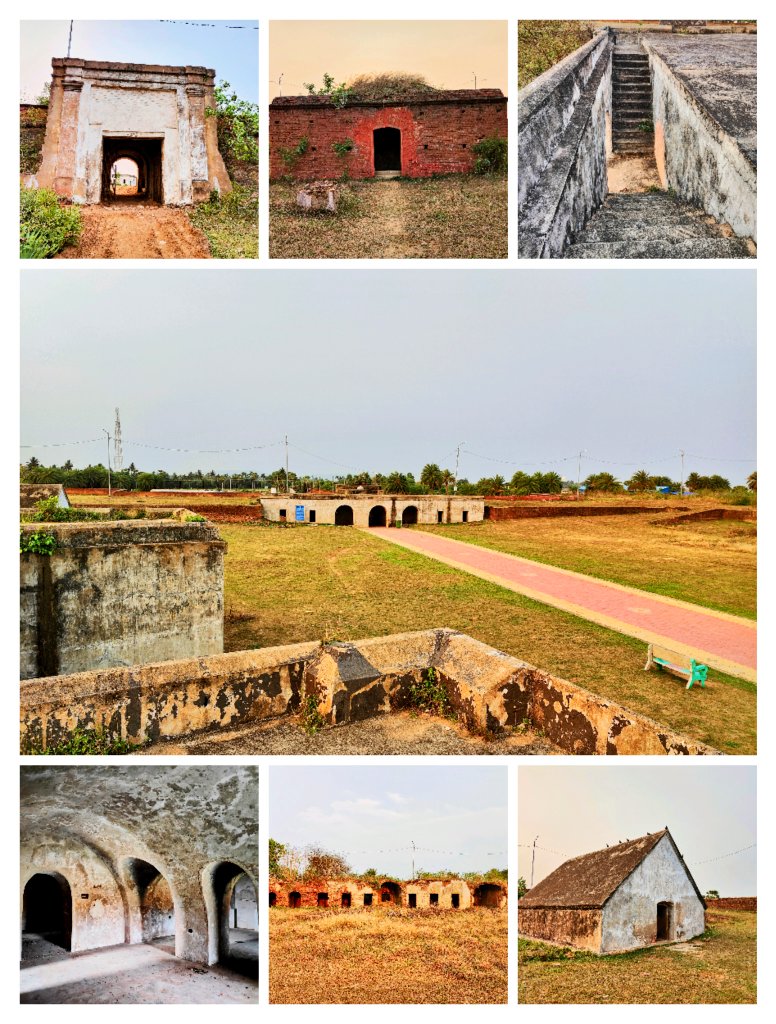 Potagarh (the buried fort)- the first Collectorate complex (till 1815) of Ganjam/Chicacole.
Built in 1768 by Edward Costford, the 1st British resident. 
Earlier (1753 to 65)-it was under French commander Monsieur De Bussy.
On  the bank of Rushikulya river mouth to Kalinga Sea.