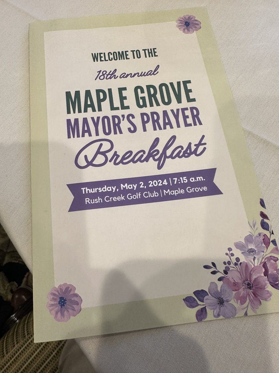 VoteJohnBristol's tweet image. Here for the #MapleGrove Mayor’s Prayer Breakfast. Wonderful to hear from the Heritage Christian Academy Select Choir!
