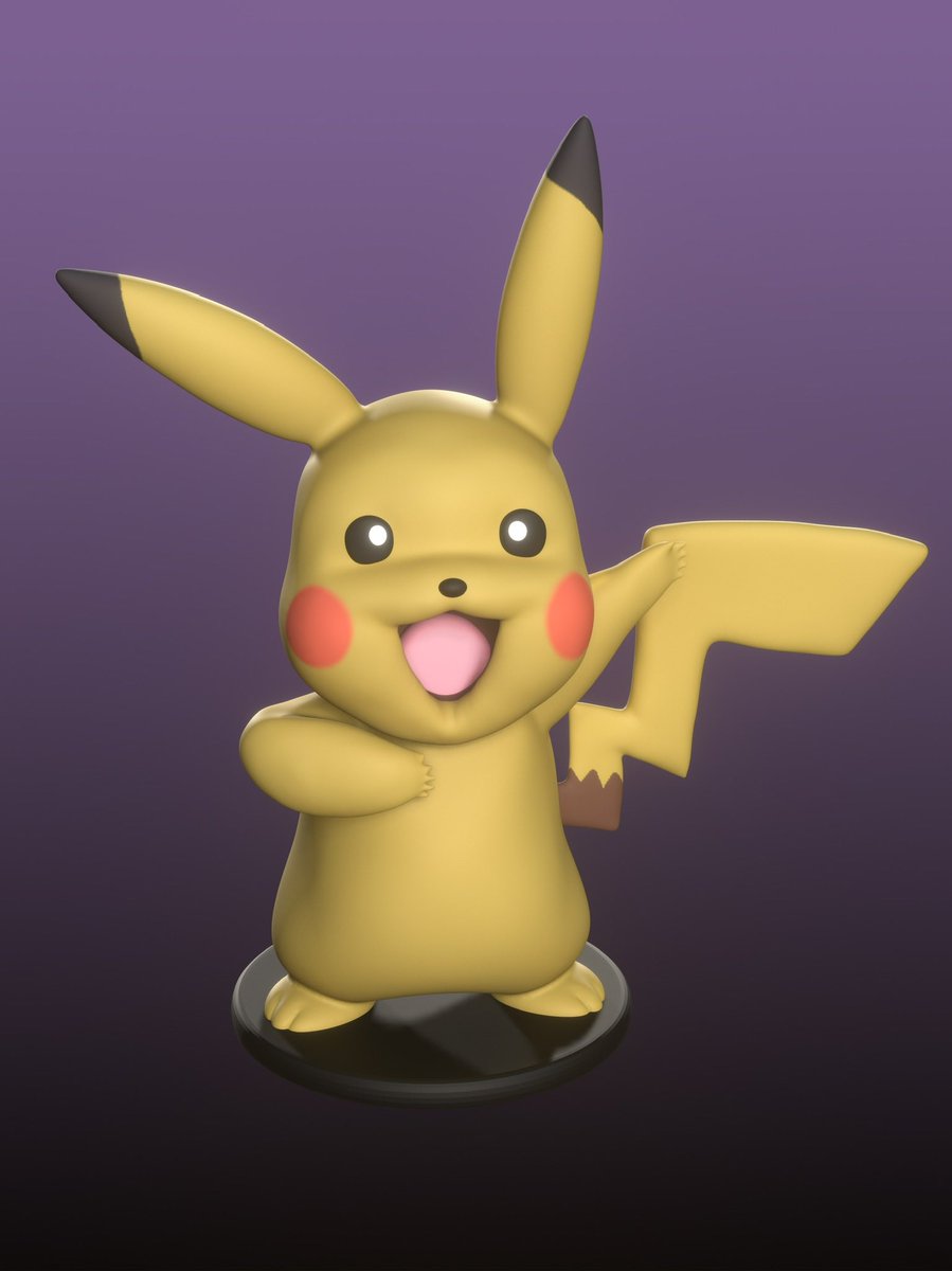 3dEryth's tweet photo. My first try to Nomad Sculpt on my tablet and I really loved it 🥰🥰💖 I’m really happy how this little Pikachu came out ✨💛

#pikachu #pokemon #3d #3dart #3dmodeling #3dmodel #3dsculpting #nomadsculpt #3drender #3dartist https://t.co/A6UmKwPoDs