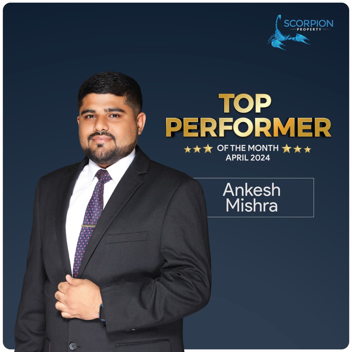 Congratulations Mr. Ankesh Mishra for being one of the top performers for the month of April 2024! Your unwavering dedication and commitment to excellence have set a new standard for success. Keep it up!

#scorpionproperty #achievers #topperformers #topperformersofthemonth