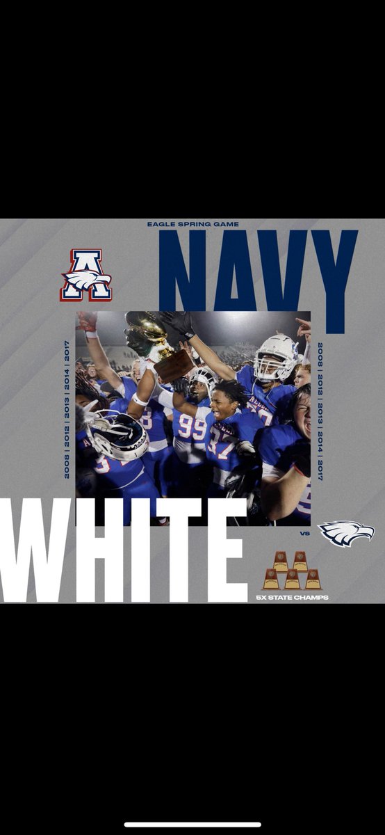 Come support me and my boys tonight at 7 for our spring game @alleneaglesfb @Coach_Gonzales @CoachLWig @LarryWMcrae