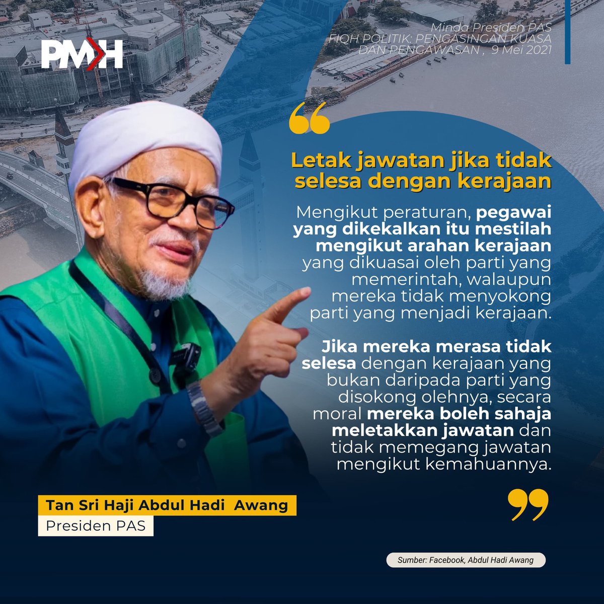 Pesanan dari Tuan Guru buat penyokong Perikatan Nasional yang masih bekerja sebagai penjawat awam dan tidak selesa dengan Kerajaan. Ayuh beramai-ramai pertahan kepimpinan Isley! takbir!