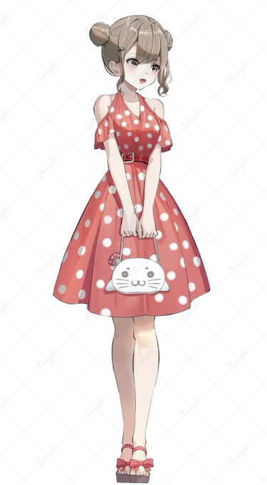 「polka dot dress」 illustration images(Latest｜RT&Fav:50)
