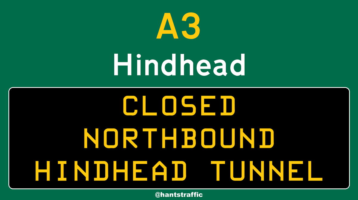 #A3 #Hindhead - Hindhead Tunnel remains CLOSED northbound due to a technology issue, and heavy delays on approach heading back towards #Liphook of approx 50 minutes. x.com/HighwaysSEAST/…