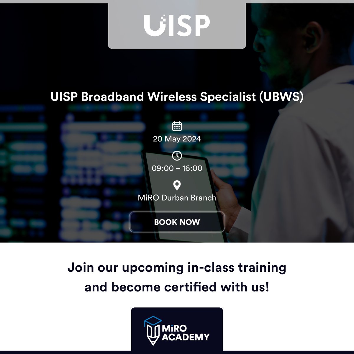MiroDistributor's tweet image. Join our upcoming certification training in Durban !🛜Acquire valuable skills and knowledge from our expert trainers. Secure your spot at miroacademy.co.za or email us at training@miro.co.za 

#miroacademy #mikrotik #grandstream #unifi #bdcom