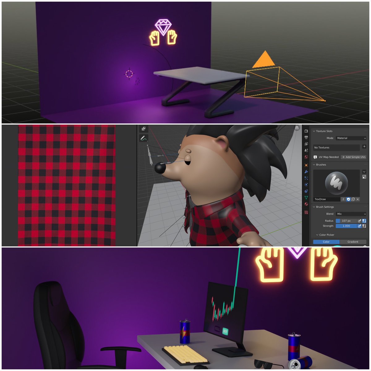 Gm Gm! Throwback stills from a <a href="/dYdX/">dYdX</a> developing project pitch 🦔🦔🦔