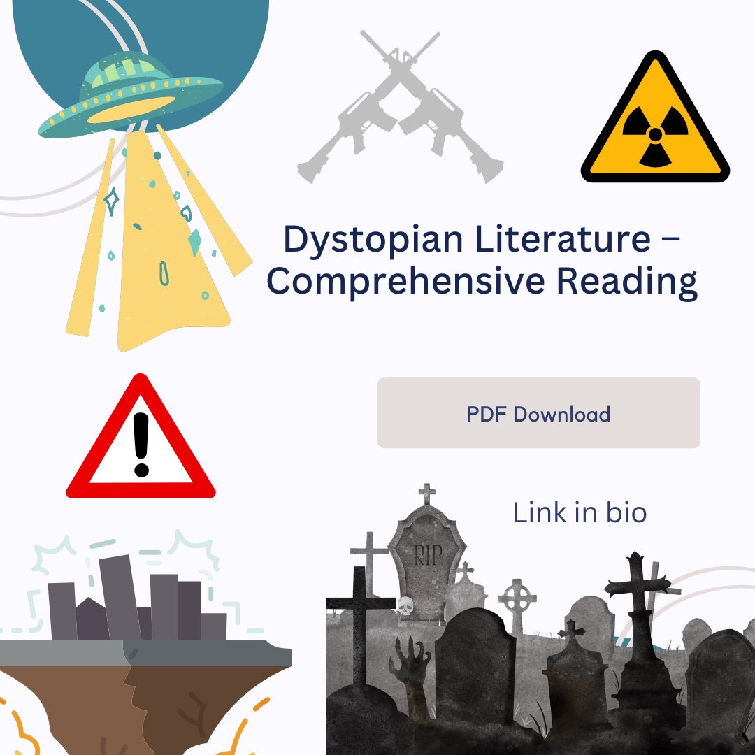 📚 Dive into the world of Dystopian Literature with our comprehensive reading worksheet! Perfect for educators and students alike. Find the link in our bio for an immersive learning experience! #DystopianLit #TeachingResources #Education
