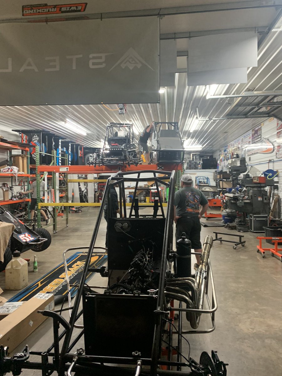 3:30 am been back from @jaxspeedway for 10 mins already moving midgets and micros to get a chassis down for @milan_scotty. Processing the 51 and building a new car starts in a couple hours.