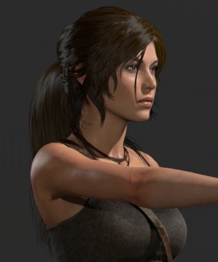 Lara Croft with a braid or a ponytail?