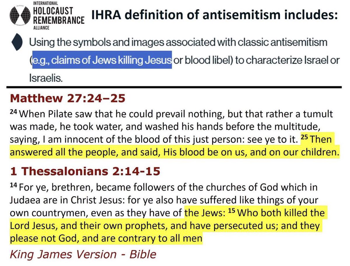 美国众议院是不是刚刚把圣经的某部分也定义为反犹？