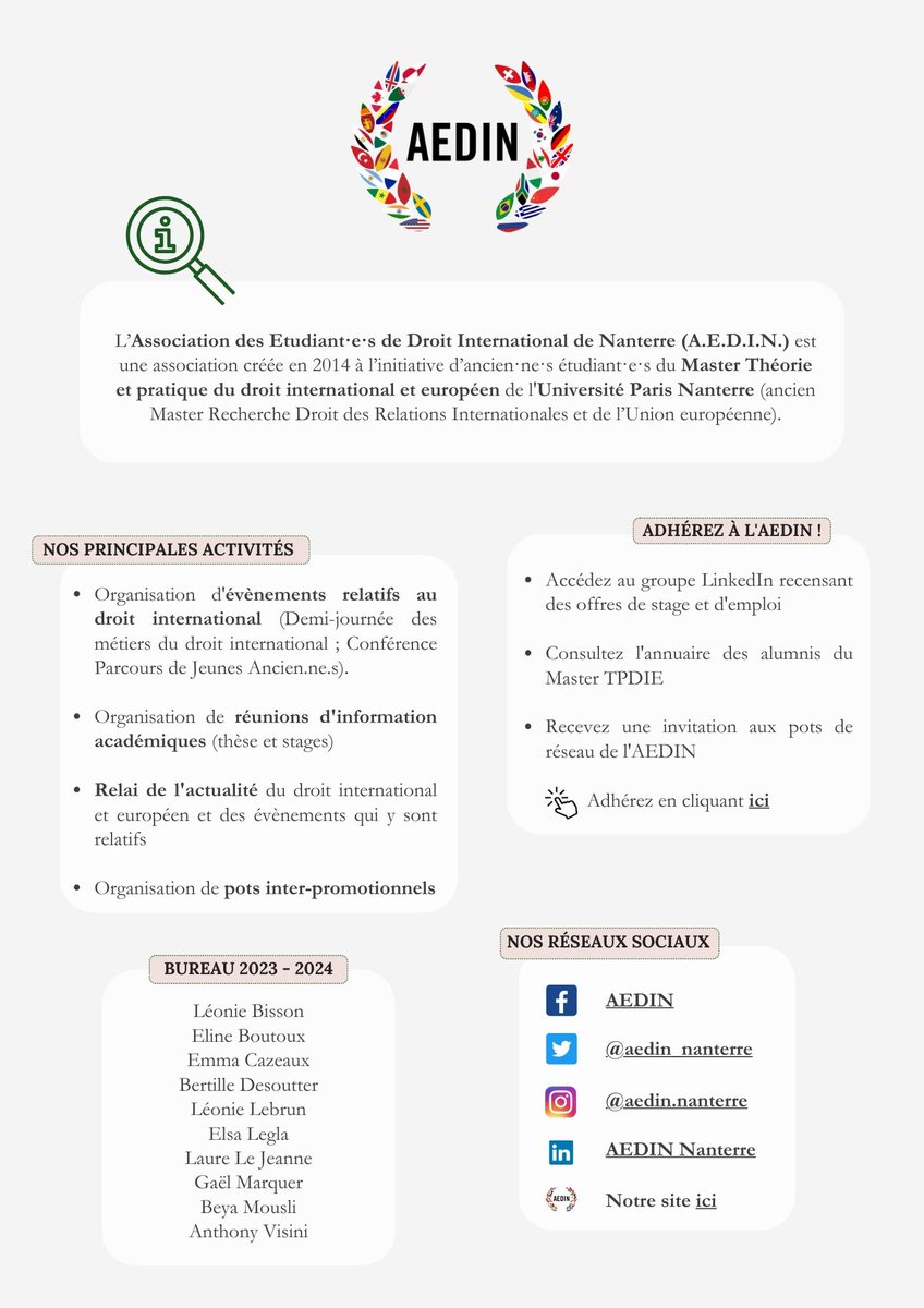 Quatrième édition de la newsletter de l'AEDIN pour la période de février à mai 2024 ! 

Bonne lecture ! 
Vous pouvez également retrouver cette newsletter sur le site de l’Aedin !

4/4