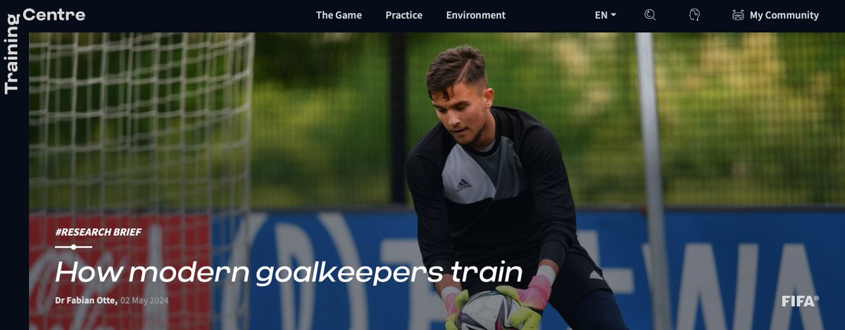 Goalkeepers are crucial in modern football. Dr Fabian Otte gives us a research overview of the core skills they expected to see in an elite ‘keeper' and what is the best way to develop those skills. Thanks for your contribution Fabian 👇 fifatrainingcentre.com/en/community/r…