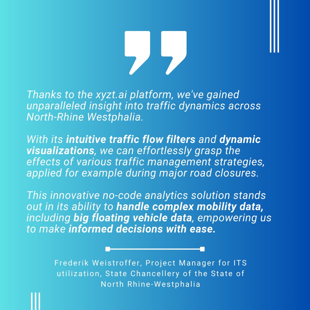 It's no surprise that heavy traffic and its associated problems strain #road #authorities as the number of cars increases each year. 

Therefore we are happy to have an impact on how authorities handle the vast amount of #mobility impact. 👇