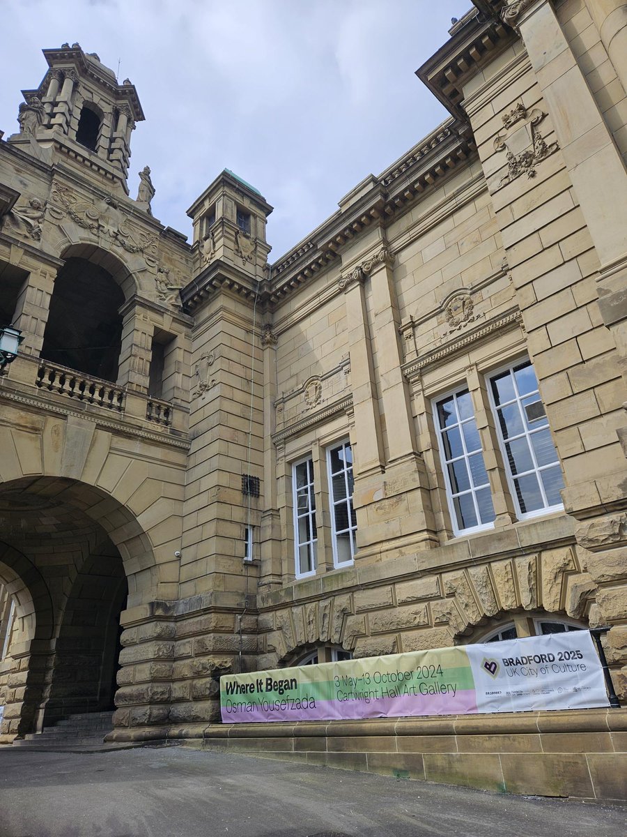 AnimoPR's tweet image. Good to be out in the sunshine overseeing the media opportunity and photocall for #OsmanYousefzada’s “Where it Began” exhibition, opening this week #CartwrightHallArtGallery (@BradfordMuseums) in collaboration with @bradford2025.