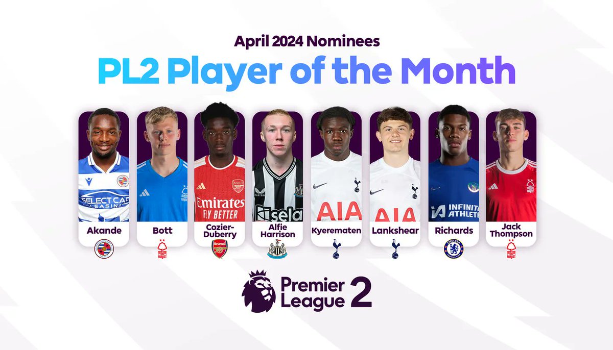Here are the young stars nominated for #PL2 Player of the Month for April ✨ Read about why they've been recognised ➡️ preml.ge/tlpia7zp