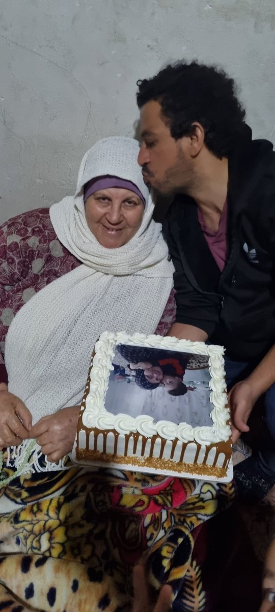 It's my mother's 70th birthday today. Last year I was with her and I bought a cake. Right now, I wish I could just speak to her to say happy birthday, you beautiful strong woman. Stay tight in your tent in Khan Younis, we will prevail