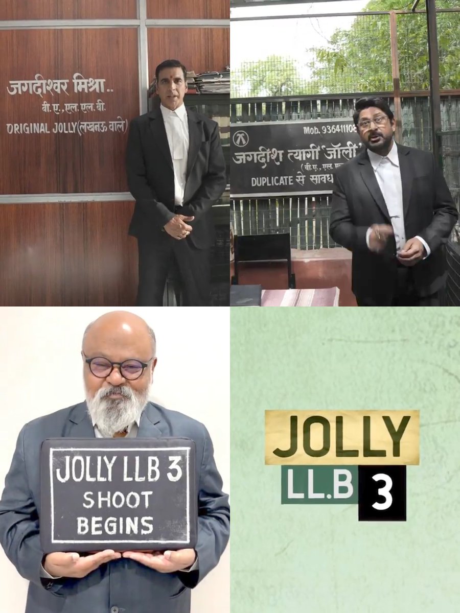 #JollyLLB3 Shoot Begins 🔥 Starring #AkshayKumar & #ArshadWarsi