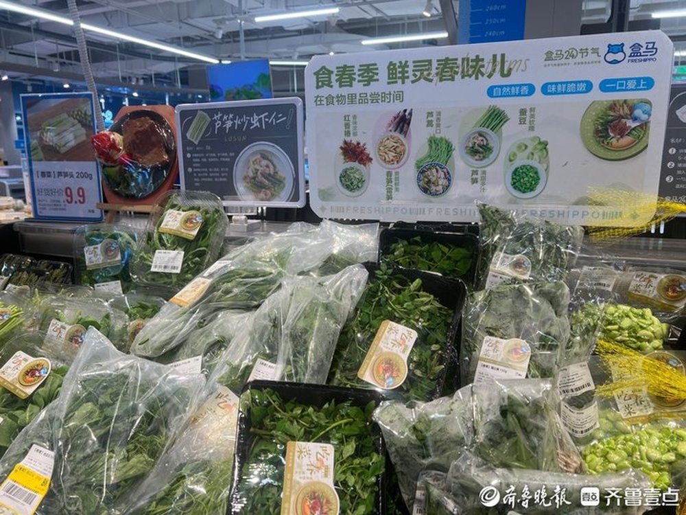 🌱'Spring vegetables' such as fragrant sprouts, bamboo shoots, and shepherd's purse are in high demand in Jinan as temperatures rise. Merchants in the city are selling around 1,000 catties of these fresh greens daily. #Jinan #springvegetables #freshproduce 🌿