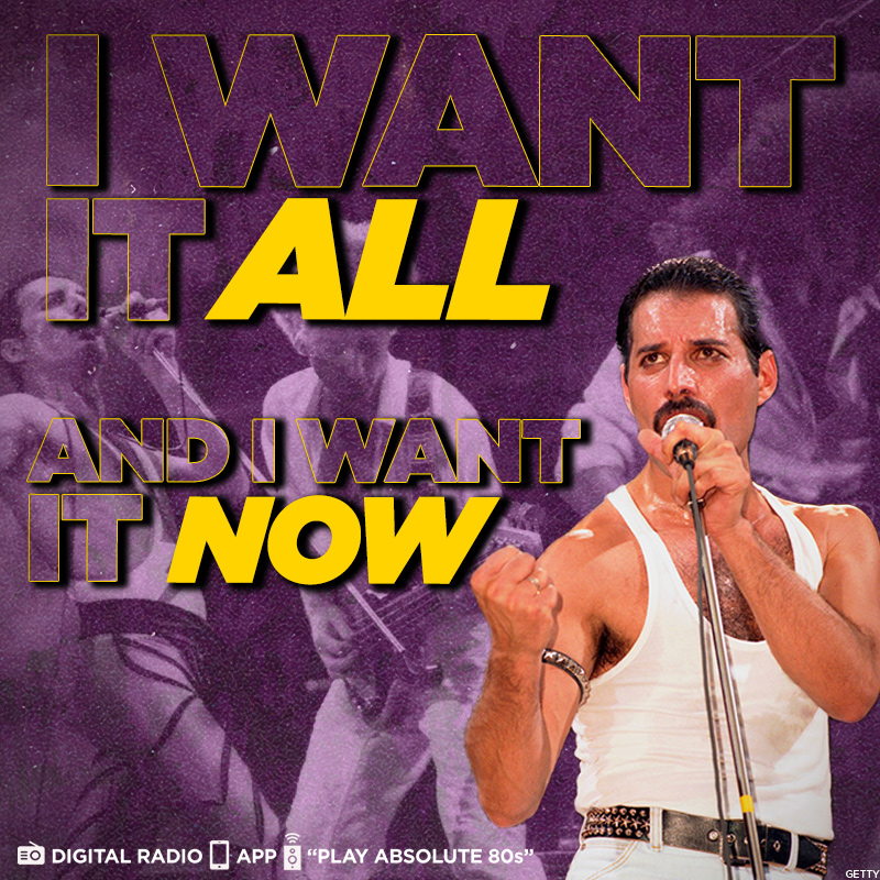 35 years ago today, @QueenWillRock released 'I Want It All' a single from their 1989 studio album. The song was inspired by Brian May's conflicted feelings after his breakup with his first wife.