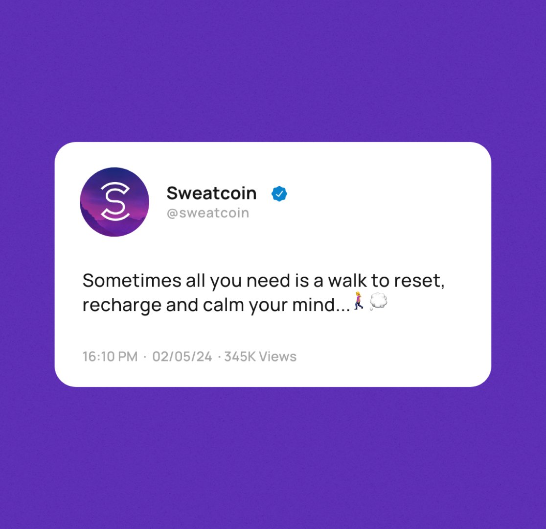 You'd be surprised how a simple stroll can work wonders for that noggin of ours! 🚶‍♀️💭 ⁠
⁠
#Sweatcoin #MentalHealthAwareness