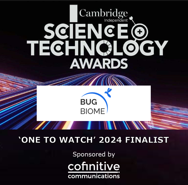 Proud to be sponsoring the One to Watch Award at the @cambridgeindy #SciTechAwards. Finalist @BugBiome presents a revolutionary approach in addressing the global challenge posed by insects, the deadliest animal to humans, plants, & animals due to their ability to spread diseases