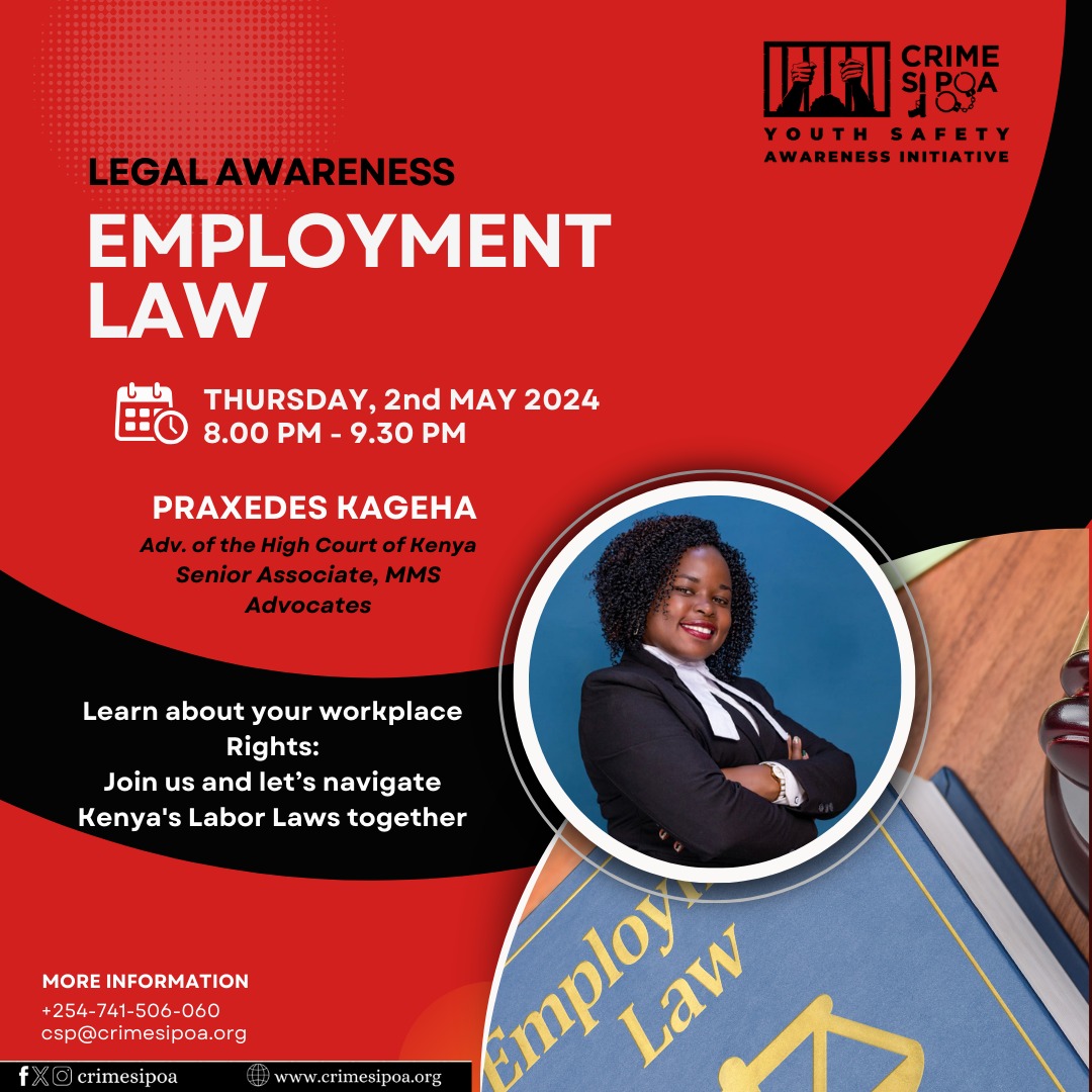 Join us today from 8:00 to 9:30PM  for a concise and insightful virtual legal awareness session on Employment Law. Explore practical insights and valuable knowledge to empower your professional journey. Click the link to join.meet.google.com/kmg-owfh-big
#LegalAid #accesstojustice