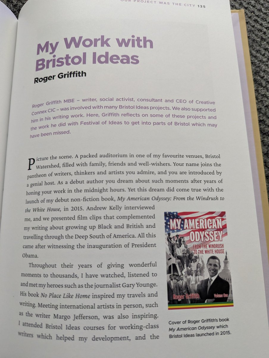 Great to attend @bristolideas farewell @wshed and so proud to see my article on my first writing break in 2015. @cometherev