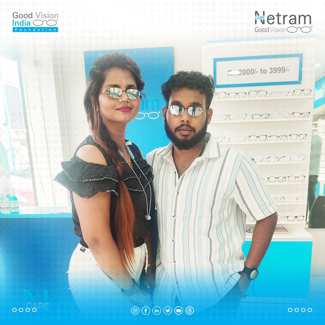 Ms. Meenu Khan, the proud owner of Green Trends salon, and her friend Mr. Umashankar recently paid us a visit for some sunglasses.

They stumbled upon Made in India 'Good Vision Sunglasses' – sleek, stylish,  totally unique and AFFORDABLE! 🕶️

#SunglassesStyle #FashionFinds