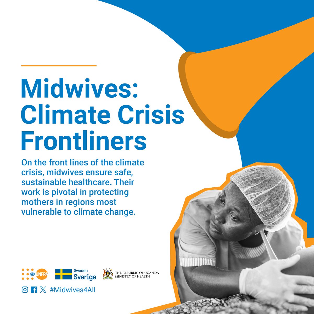 On the front lines of the climate crisis, midwives ensure safe, sustainable healthcare. Their work is pivotal in protecting mothers in regions most vulnerable to climate change.

They should be supported in any way.

#MidWives4All.
Cc: @UNFPAUganda.