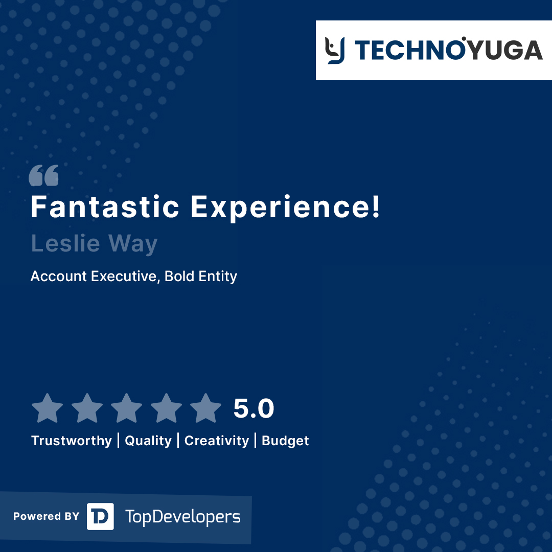 'Fantastic Experience!” An excited client reviewed Technoyuga Soft Pvt. Limited on TopDevelopers.co recently!

Read a review here: topdevelopers.co/profile/techno…

#mobileappdevelopment #webdevelopment #softwaredevelopment #gamedevelopment #tdreview #happyclient #clientreview