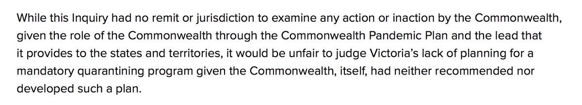 @tonytardio A timely reminder Tony that the Coate Inquiry never found Hotel Quarantine responsible for 801 deaths. It did make reference to the Morrison Government's quarantine cock-up, however — and we all know who was behind the aged care disaster. Someone's been listening to too much 3AW.