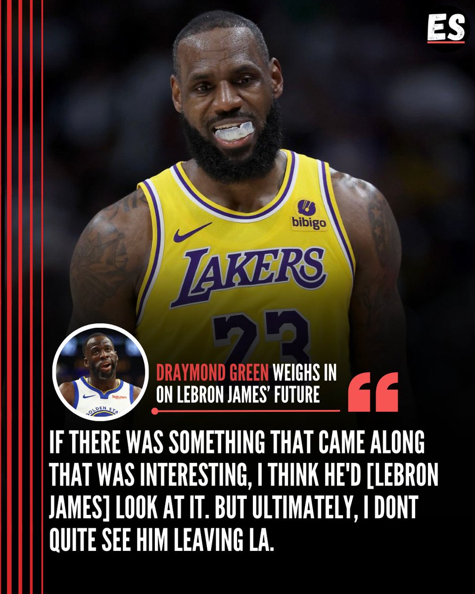 Draymond Green hints at LeBron James' future with a nod to LA loyalty. 🌟 Will the King stay put amidst swirling rumors? 🏀👀

#lebronjames #lebron #lalakers #lakers #nbaplayoffs #NBA #nbaplyaoffs #draymondgreen