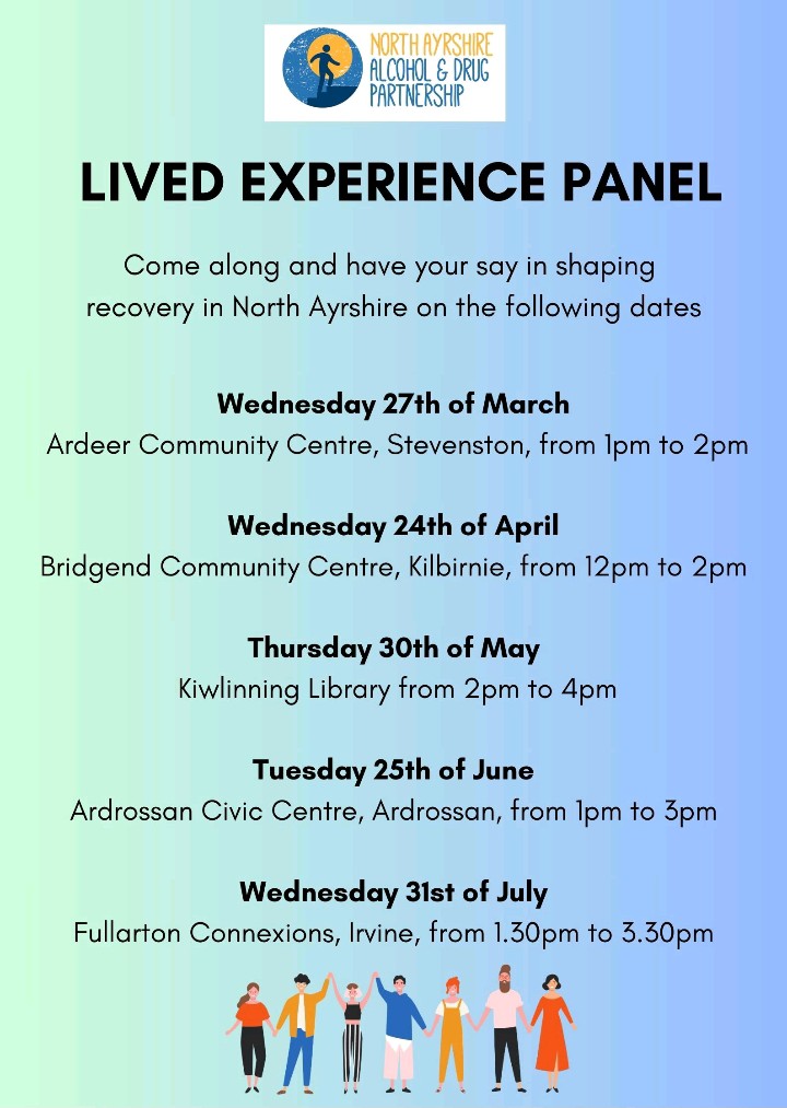 Have your say! Get involved! Next lived experience panel at the end of May 🙌