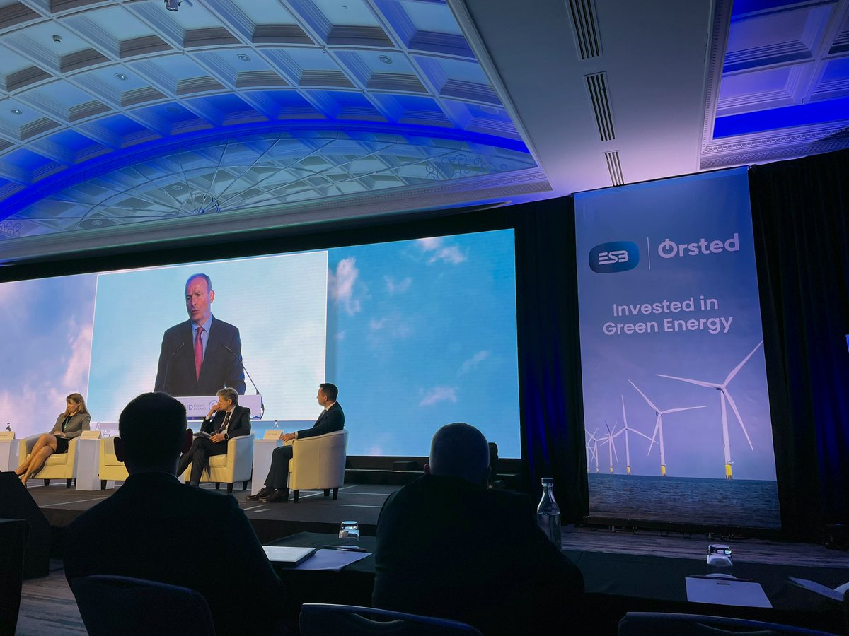 Good morning from <a href="/WindEnergyIRL/">Wind Energy Ireland</a> #WEIoffshore 2024. Together with <a href="/ESBGroup/">ESB Group</a> <a href="/Orsted/">Ørsted</a> we’re here over the next two days:
➡️ TJ Hunter speaking on the economic opportunities panel at 11.05 today
➡️ Duncan Clark and <a href="/LorcanAllen/">Lorcan Allen</a> having a fireside chat tomorrow at 1.15

Come say hi👋