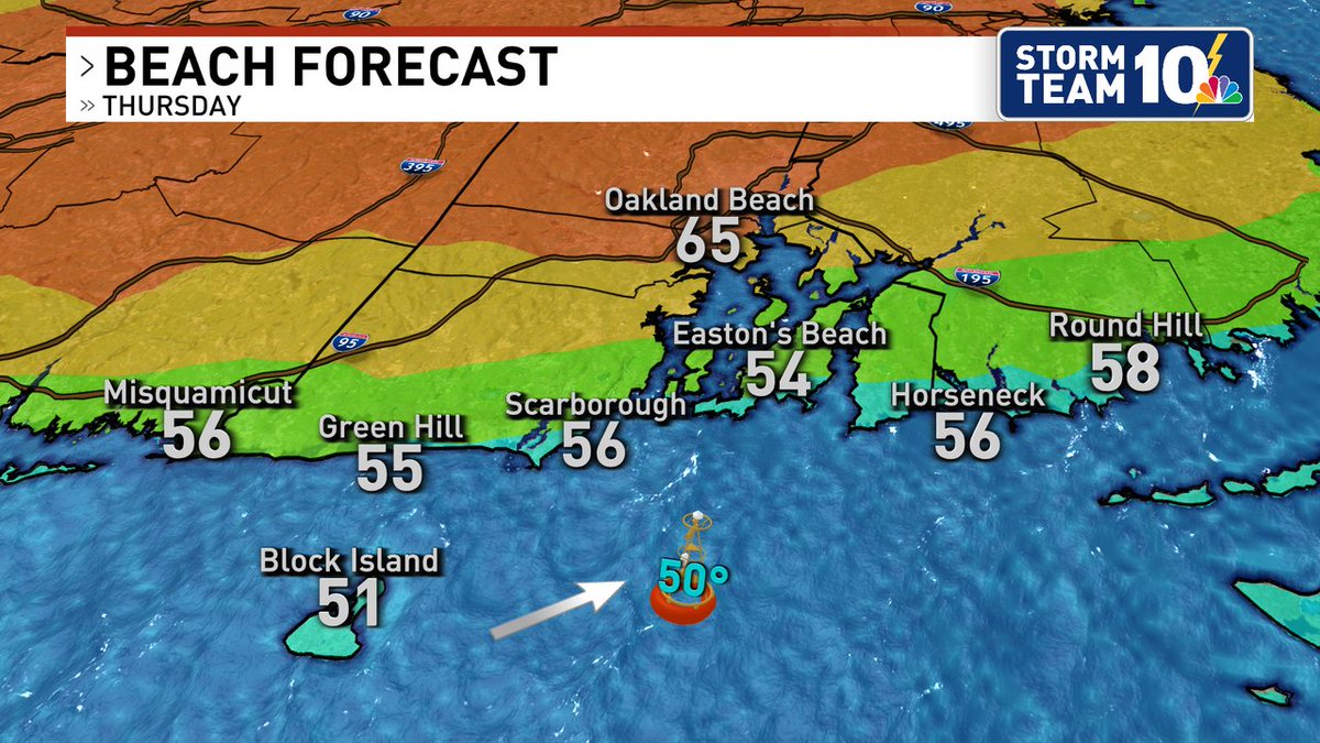 Today we'll have a big temperature gradient from the coast to inland spots. Plus, more clouds east complicate matters towards Plymouth County and the Cape and islands. Those who tap into the upper 60s/near 70s will be lucky!