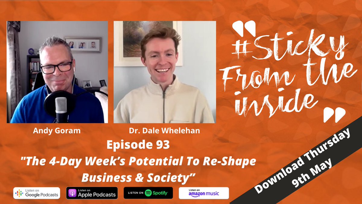 How can a 4 day working week increase employee retention and productivity whilst lowering burnout? Find out how to successfully implement a 4 day week with @DrDaleford in ep.93 when it drops. Listen here: tinyurl.com/yckvne32 #4dayweek #Productivity #podcast